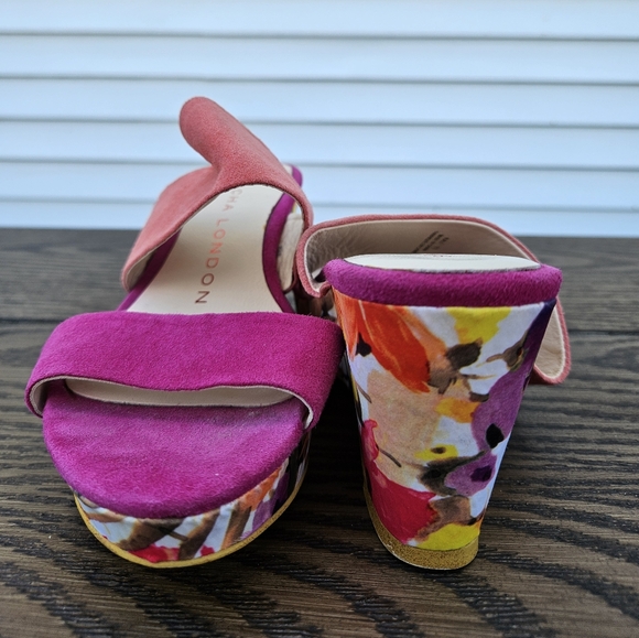 🌸🧡Sacha London Kali floral wedge size 7.5 - Picture 8 of 11